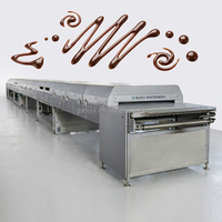 Tunnel de refroidissement au chocolat GUSU, contrôle automatique PLC, acier inoxydable SS304 pour ligne d'enrobage