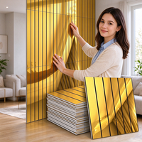 Offre Spéciale : Autocollants Muraux 3D Dorés en Acrylique Effet Miroir, Amovibles et Auto-Adhésifs, Décorations DIY pour la Maison, le Salon et la Chambre à Coucher