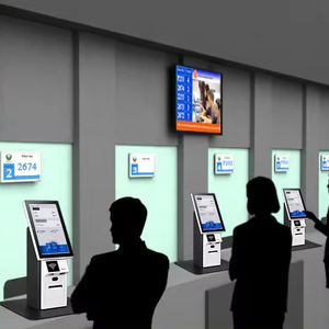 21.5 inch tương tác tự dịch vụ thanh toán kiosk màn hình cảm ứng kiosk tự đặt hàng xếp hàng cuộc gọi máy - Product Image 4