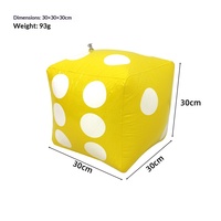 Dés carrés colorés en PVC de 30 cm, grands jeux de société gonflables de 60 cm, accessoires pour fêtes d'enfants, jouet anti-stress pour le calcul des scores