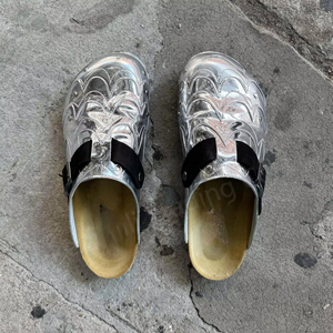 Sabots à enfiler en daim marron style allemand 2026, bout fermé, semelle épaisse en liège, soutien de la voûte plantaire, plats, respirants, légers, pour hommes et femmes - Product Image 3