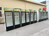 Réfrigérateur vertical commercial avec panneau solaire, refroidissement DC hors réseau 12/24V, 250 litres, vitrine solaire