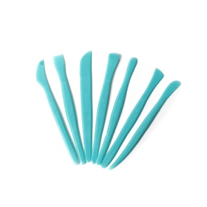 51002 7pcs plastic craft clay model Tool Artist studio Shape and sculpture tool Green Clay tool set