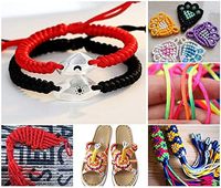 Cordon en nylon rouge enduit de 1 mm, cordon satiné, pour la fabrication de bijoux, bracelets, macramé, perlage, kumihimo, nœuds chinois, chaussures, sacs