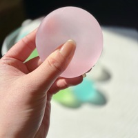 Jouet Squishy Donut en TPR Pastel Givré, Doux et Anti-Stress, Jouet Sensoriel Portable pour le Bureau, Cadeau Relaxant