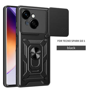 Funda Protectora para Teléfono con Anillo de Soporte y Protección de Lente Deslizante Lichicase para Tecno Spark Go 3 Armor <span class=keywords><strong>Shell</strong></span> - Product Image 3
