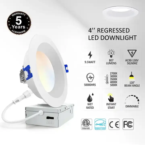 Luz LED Empotrable Antideslumbrante de 4 Pulgadas, Foco LED Antideslumbrante Profundo para Baño y Aseo - Product Image 4