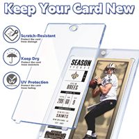 Prix d'usine – Étui rigide en acrylique pour cartes de sport, protège-cartes magnétique 35PT avec protection UV à 99 % pour cartes de baseball et cartes à collectionner