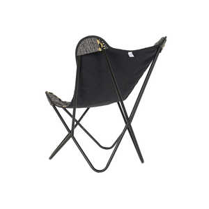 Sillón de Algodón con Brazos de Hierro 74X65X90 Negro Mariposa - Product Image 4