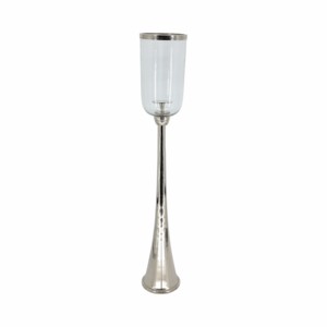 Portacandele in vetro a forma di uragano, alto, decorativo, per candele a pilastro, per decorazioni da tavolo e per la casa - Product Image 1