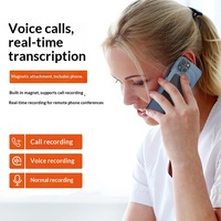 Grabadora de Voz con IA de 256 GB, Dictáfono Inteligente con 255 Idiomas, Transcripción en Tiempo Real, Grabadora de Audio para Reuniones