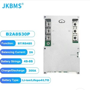 DDP JK BMS Stock 4S 8S 100A 200A 300A Smart BMS JK B2A8S30P 2A Équilibrage Actif du Courant LI-ION LIFEPO4 LTO BMS - Product Image 1