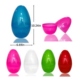 Nouveauté 2026 : Œufs en plastique vides géants de 10 pouces pour décorations de fêtes, coquilles d'œufs de Pâques simulées - Product Image 2