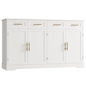 <span class=keywords><strong>Buffet</strong></span> de salle à manger sur mesure, <span class=keywords><strong>buffet</strong></span> en bois laqué brillant avec vitrine intégrée - Product Image 3