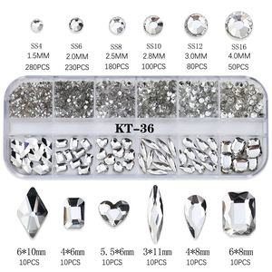 Multi-Shape 3D Flatback Rhinestones Cheap DIY Nail Design Decorations with Glass Crystal Beads Manicure Jewelry Gemstones - Product Image 5