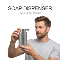 Distributeur automatique de savon mousse à capteur infrarouge 350 ml, style moderne, haute qualité, usine d'origine, en acier inoxydable 304, pour hôtels, cuisines et salles de bain