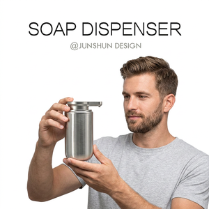 Dispenser Automatico di Sapone a Schiuma con Sensore a Infrarossi, 350mL, Stile Moderno, Alta Qualità, Produzione Originale OEM in Acciaio Inox 304 per Hotel, Cucina e Bagno - Product Image 1