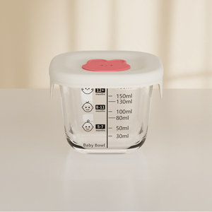 Con Dấu Di Động Bé Thực Phẩm Lưu Trữ <span class=keywords><strong>Container</strong></span> Tươi Giữ Freezable Hấp Thủy Tinh Lưu Trữ Box Với <span class=keywords><strong>Silicone</strong></span> Nắp Bé Thực Phẩm Bát - Product Image 5