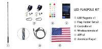 Couleur de rêve de haute pureté 3ft 4ft 5ft 6ft LED fouet lumineux drapeau antenne lumière LED fouet