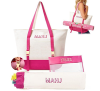 Organisateur de Mahjong Rose Élégant et Stylé, Ensemble de 3 Sacs Matelassés Légers et Portables Multifonctionnels pour Joueuses – Idéal Cadeau