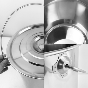 Cubo de Acero Inoxidable con Tapa, Diseño Moderno para Uso en la Cocina - Product Image 6