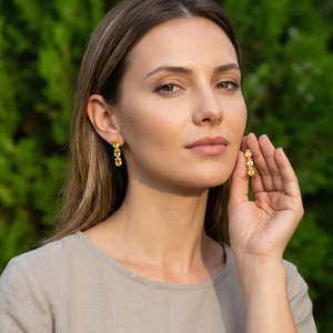 Natural Yellow Sapphire <b>Stud</b> <b>Earrings</b> 925 Sterling Silver Handmade Fine Gemstone Jewelry Wholesale Supplier - Product Image 4