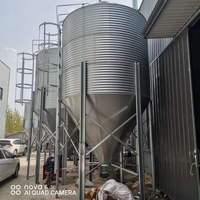Silos de stockage en acier de 5 à 100 tonnes pour la farine de maïs et de soja, l'orge, le maïs et les matières premières alimentaires, pour la ligne d'alimentation des élevages bovins et avicoles