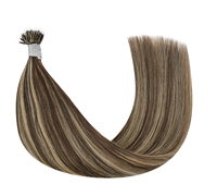 Extensions capillaires de luxe blondes à nano-anneaux, en gros d'usine, cheveux humains vierges européens slaves non traités avec cuticules alignées