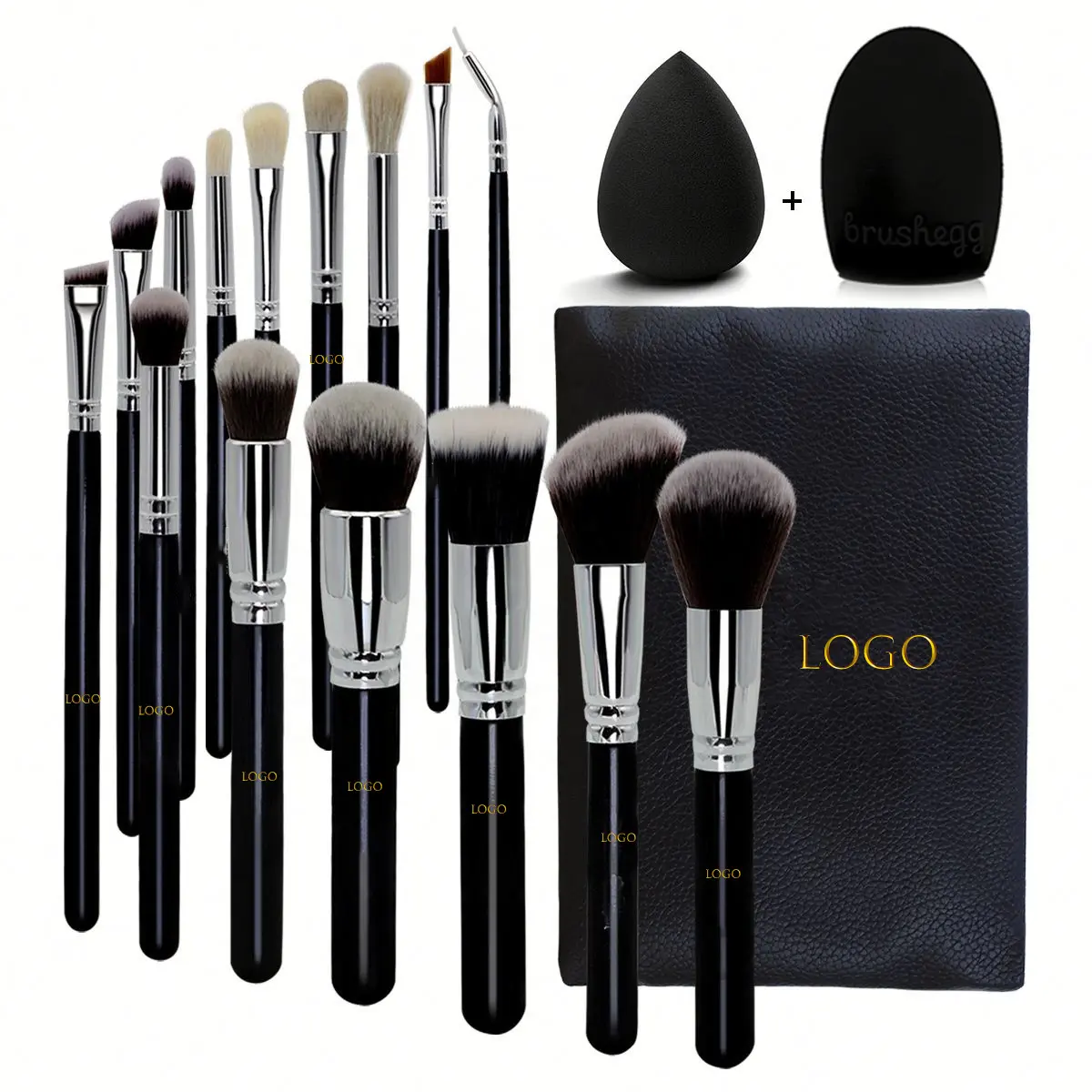 Makeup Brush Manufacturer Luxury Professional Vegan High Quality Wholesale Private Custom Logo Label Makeup Brush Set