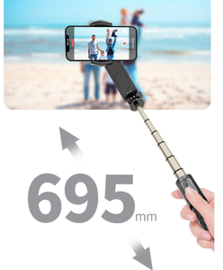 Stabilisateur Bt à cardan portable Q09, perche de Selfie à axe unique, Anti-trépied avec lumière de remplissage Led pour Iphone, Android, <span class=keywords><strong>Huawei</strong></span> - Product Image 3