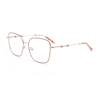 Lunettes optiques de luxe Vintage classique pour femme montures colorées carrées de haute qualité pour motif imprimé de lunettes en diamant