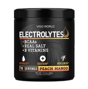 Sugar Free Electrolyte Powder Drink with BCAAs & Vitamins B & Potassium & Zinc & Magnesium for Adults Hydration Support