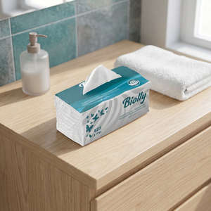 Mouchoirs en coton Biolly 425 pièces - Qualité supérieure - Zéro résidu - Biodégradables - Product Image 3