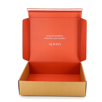 Boîte d'expédition personnalisée en carton ondulé pour vêtements, avec bande déchirable et adhésif auto-scellant, pour les retours d'expédition e-commerce