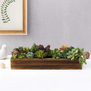 Gran oferta, maceta Rectangular de madera pintada para decoración interior del hogar, forma hexagonal Simple con opción para colgar en la pared - Product Image 5