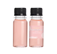 Bouteilles de jus en plastique PET de 60 ml avec couvercle inviolable, mini format, qualité alimentaire, petites bouteilles de jus, distributeur de goût de jus