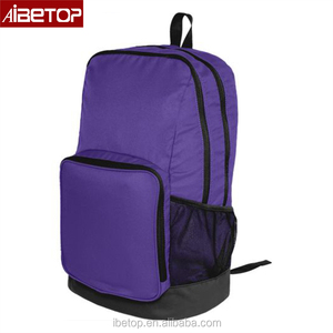 Zaino Semplice Viola per Donna e Uomo, Leggero e Casual con Tasca Frontale per Uso Quotidiano, Scuola e Viaggi - Product Image 2