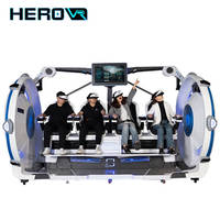 HEROVR Metaverse 9D Capsule 4 places casque VR simulateur de jeu 9D chaise de mouvement de cinéma pour usage domestique éducation montagnes russes