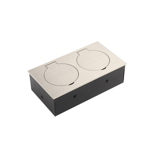 Caja de salida de suelo eléctrico de montaje empotrado Tapa de descarga trasera de rebote automático Solución DE ACCESO DE ENERGÍA discreta para interiores modernos - Product Image 4