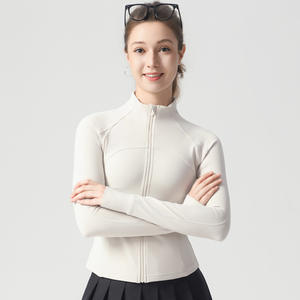 Xiyang Muxue Ropa de Yoga Transpirable para Mujer, Chaqueta Deportiva Ajustada con Cuello Alto y Manga Larga para Correr - Product Image 4