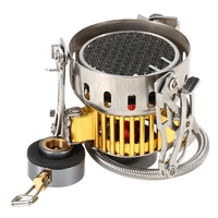 Réchaud de camping à infrarouge pour l'extérieur Four portable ultra-léger Réchaud à gaz pliable coupe-vent Mini brûleur