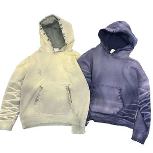 Produzione Personalizzata di Felpe con Cappuccio OEM in Cotone Pesante, Felpe con Effetto Vintage Lavato all'Acido per <span class=keywords><strong>Uomo</strong></span> - Product Image 1