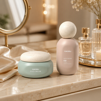 Ensemble de flacons compte-gouttes en verre givré de luxe pour soins de la peau, sérum et huiles essentielles, 30 ml et 50 ml, ensemble d'emballage cosmétique, pot à crème personnalisé