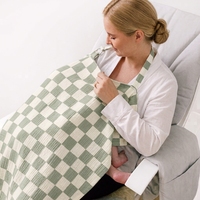 Couverture d'allaitement personnalisée OEM en coton biologique doux, crêpe 105x70cm, mousseline, pour les mamans allaitantes
