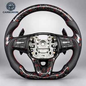 Volant en cuir en fibre de carbone forgé pour Hyundai Genesis G70 G80 Coupé 2.0t/3.8 2014 2015 2013 2010 2020 2023 2011 2022 - Product Image 2