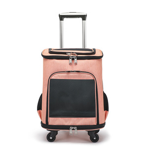 Mochila de Transporte para Animais de Estimação com Zíper e Rodas Giratórias 360, Grande Capacidade, Respirável, para Gatos Pequenos - Product Image 5