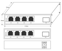 ONV1110-SLX-S4 | 1000M 4*RJ45+ 1*1.25G Port fibre | Port LC |   Mode simple et multi-mode | Fibre simple et double | brancher et utiliser | Convertisseur de média fibre