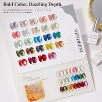 Zhihe 9D Cat Eye Designer DIY 15ml Gel de vernis à ongles LED 24 couleurs Super brillant Poudre magnétique Blanchissant Cristal Pierre Verre
