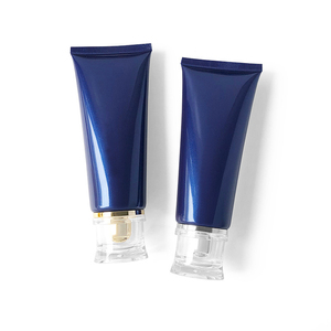 Envase de Plástico Azul Brillante de 100 ml para Crema Solar, Envase Cosmético para Crema o Loción, Tubo para Cuidado de la Piel con Tapa de Rosca - Product Image 5