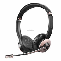 Headset wireless com microfone v5.0, headset para negócios e escritório